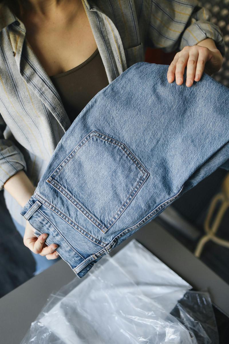 Folded laundry